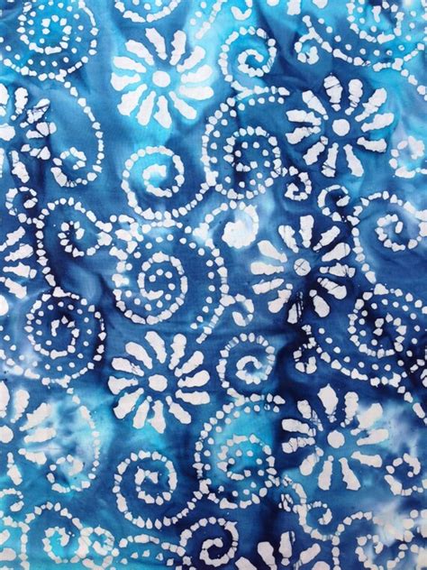 Batik Fabric By The Yard Blue Batik By The Yard Turquoise