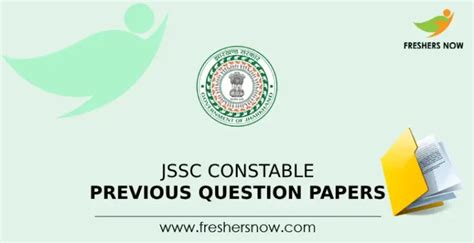 JSSC Constable Previous Question Papers PDF Download