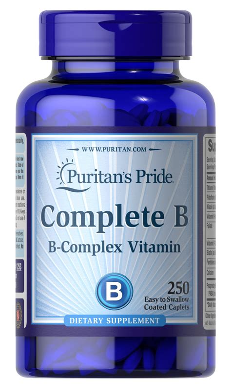 Complete B Vitamin B Complex 維生素b複合物 素食 250 顆 錠劑 普瑞登中文網站