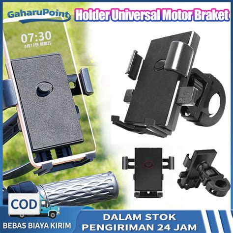 Holder Hp Motor Universal Braket Navigasi Sepeda Motor Braket Penjepit