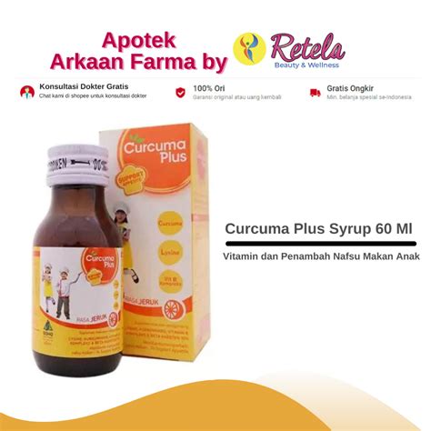 Jual Curcuma Plus Syrup 60 Ml Vitamin Dan Penambah Nafsu Makan Anak