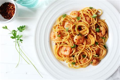 Garlic And Chilli Prawn Spaghetti Sugar Et Al