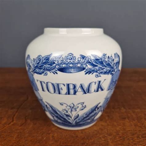 Ancien Pot Tabac Toeback Delft Collection Boite Fumeur Tabati Re