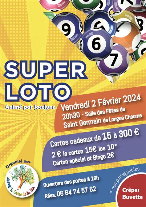 Super loto organisé par lAPE du Chêne de la Bie Salle des fêtes de