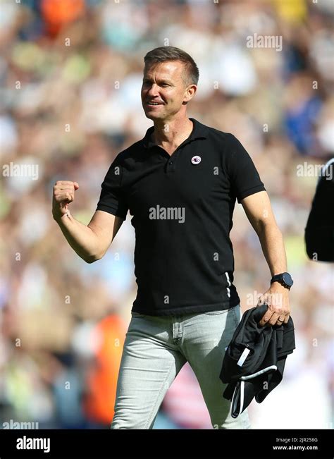 Leeds United Jesse Marsch Celebrates Following During The Premier