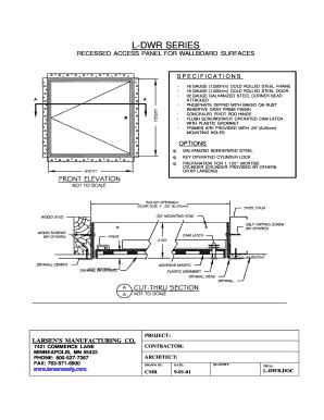 Fillable Online Access Panels L DWR Series Submittal And Detail Sheets