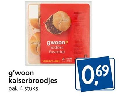 G Woon Kaiserbroodjes Aanbieding Bij Jan Linders Folders Nl