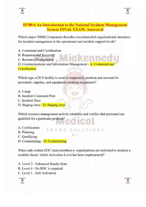 Which Major Nims Component Describes Recommended Organic 1