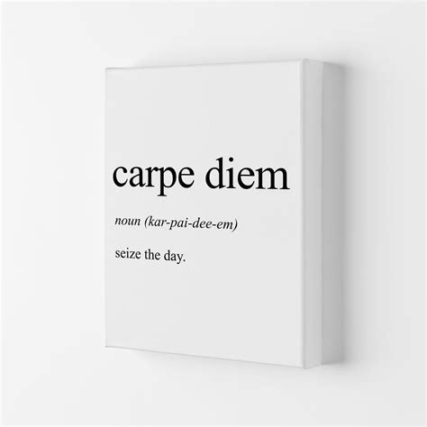 Carpe Diem Definition Art Print By Pixy Paper