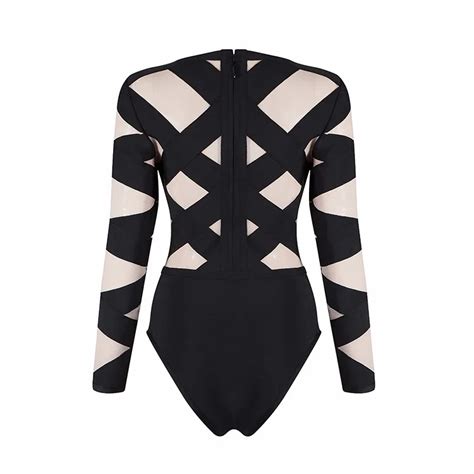 Mesh Long Sleeve Patchwork 2017 Womens New Arrival Sexy Rayon Bodycon