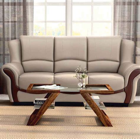 Durian Seater Light Brown Wooden Sofa Set Size Dimension