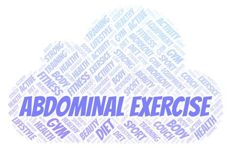 Abdominal Exercise Word Cloud Wordcloud Made With Text Only Stock