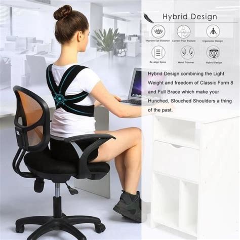 Bande Redresse Dos R Glable Posture Correcteur Epaule Support Dos