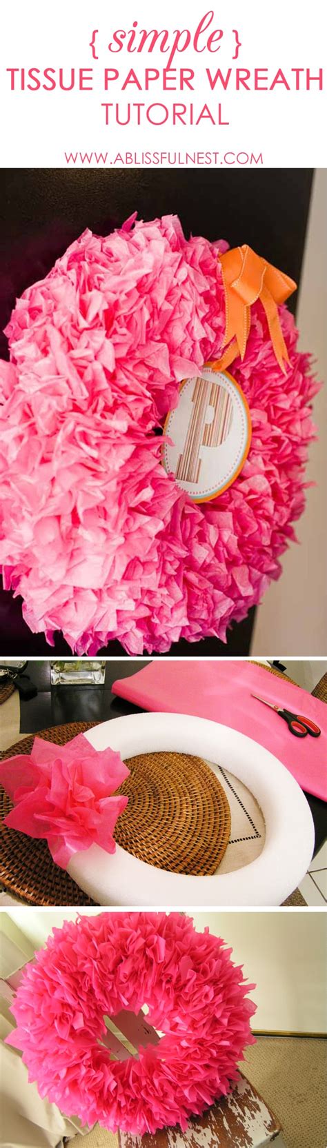 Tissue Paper Wreath Tutorial