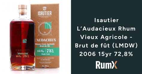 Isautier Laudacieux Rhum Vieux Agricole Brut De F T Lmdw Yr