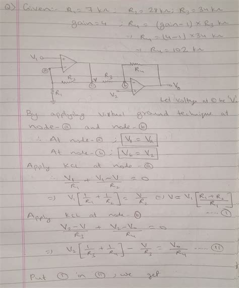 Solved Required Information The Circuit Shows A Two Op Amp