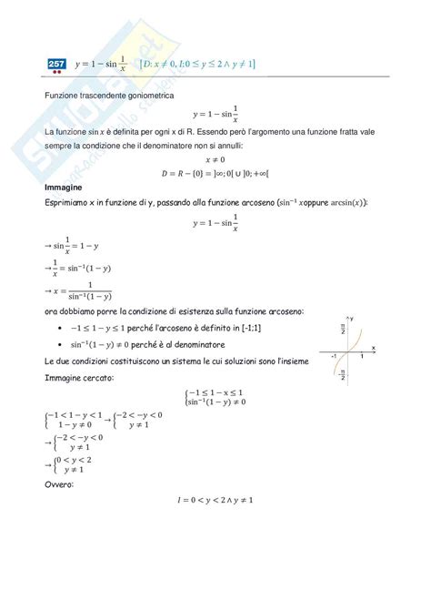 Funzioni e loro proprietà dominio e immagine