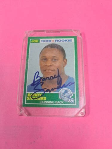 1989 Score 257 Auto Signed Barry Sanders Rookie RC EBay