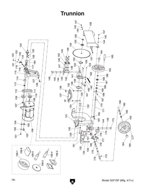 Parts For Hybrid Table Saw With Riving Knife Polar Bear Series