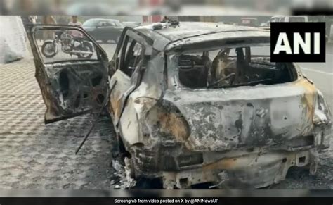 Two Burnt To Death After Car Catches Fire In Noida Probe Launched