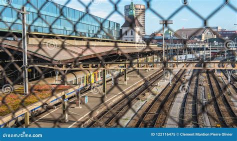 View of the Basel Train Station and Its Platforms Editorial Image - Image of railroad, fast ...