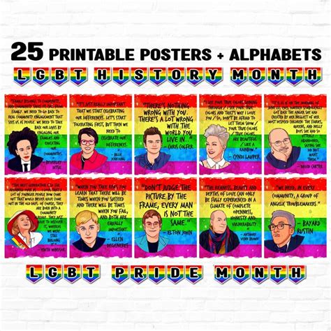 Lgbt Pride Month Posters Lgbt History Month Bulletin Board Set