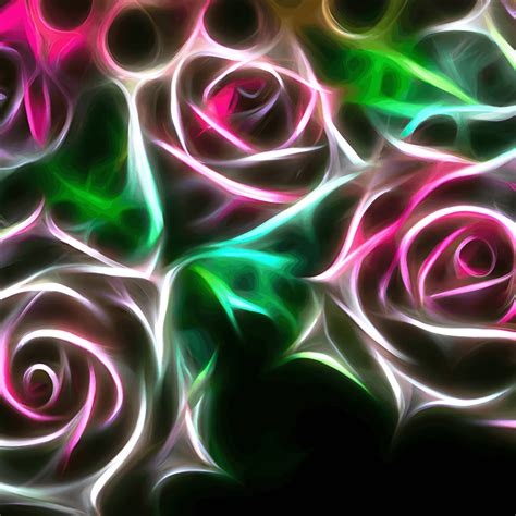 Psychedelic Roses in Fractal Worlds · Creative Fabrica