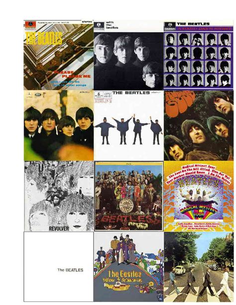 BEATLES ALBUM COVER Set 1 of 4 Sets Magnets, 12 Glossy - Etsy