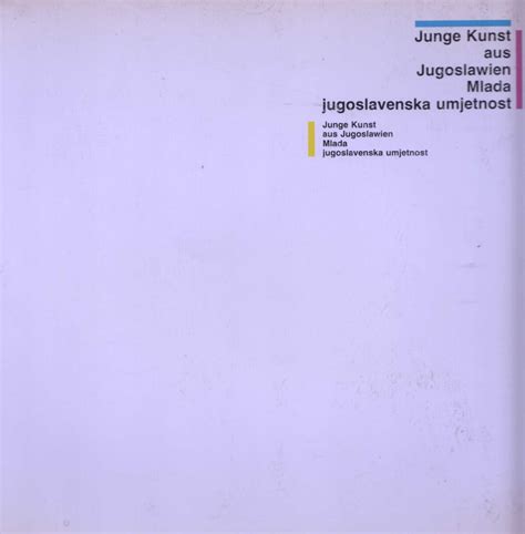 Junge kunst aus Jugoslawien -Mlada jugoslavenska umjetnost | Crveni ...