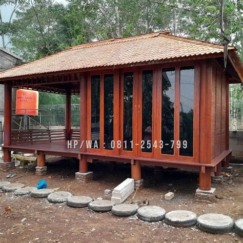 Jual Gazebo Dinding Kaca Minimalis Custom Kayu Kelapa Atap Sirap Ukuran