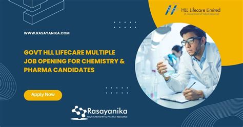 Govt Hll Lifecare Multiple Job Opening Chemistry And Pharma