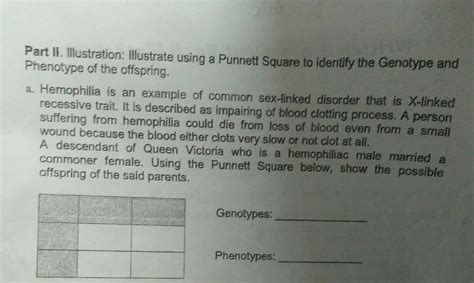 [20pts] A Hemophilia Is An Example Of Common Sex Linked Disorder That