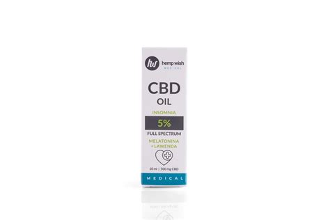 Hempwish Olej Konopny Cbd 5 Full Spectrum Melatonina Lawenda 10ml