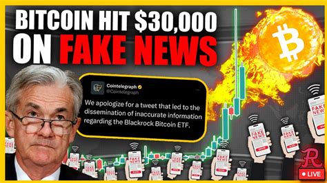 BTC LIVE BITCOIN HIT 30 000 FAKE NEWS ETF STOCKS UP BIG YouTube