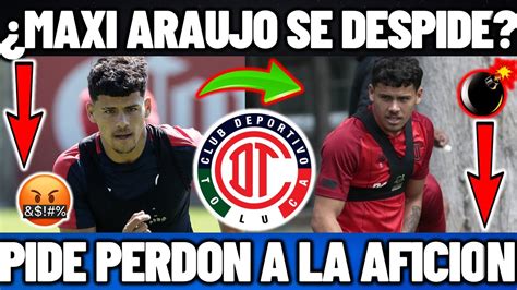 MENSAJE DE DESPEDIDA MAXI ARAUJO MANDA MENSAJE A LA AFICION DE