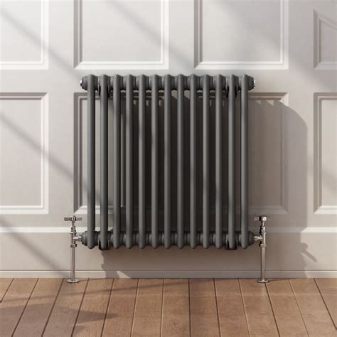 Traditional Cast Iron Style Horizontal Radiator Anthracite 2 Column