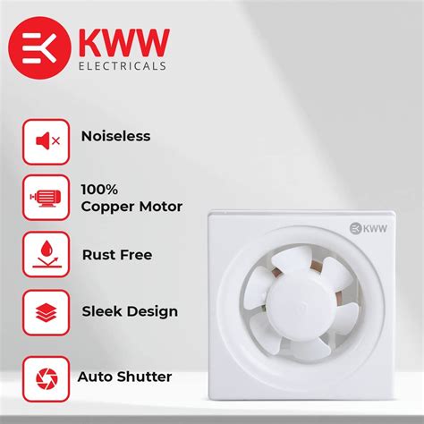 Buy Kww Freshy White Mm Blades W Exhaust Fans Online At Best