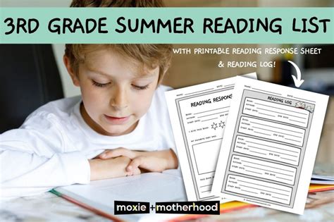 3rd Grade Summer Reading List Ages 7 9 With Printable Log And Book