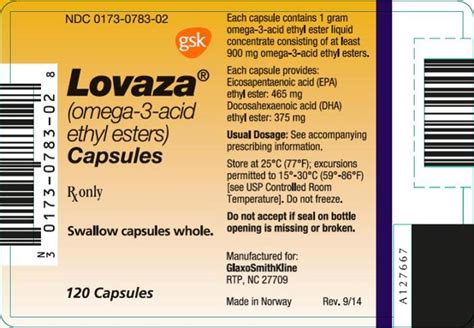 Lovaza: Package Insert / Prescribing Information