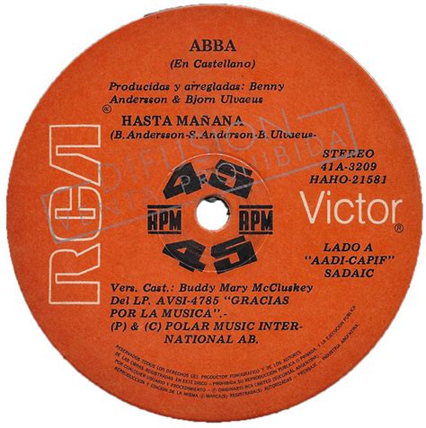 ABBA - Hasta Mañana | Releases, Reviews, Credits | Discogs