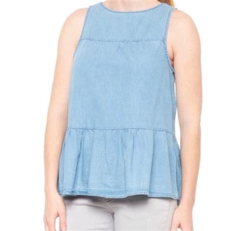 Beachlunchlounge Tops Nwt Beach Lunch Lounge Lee Chambray Top