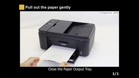 Pixma Mx492 Removing A Jammed Paper From The Paper Output Slot Youtube