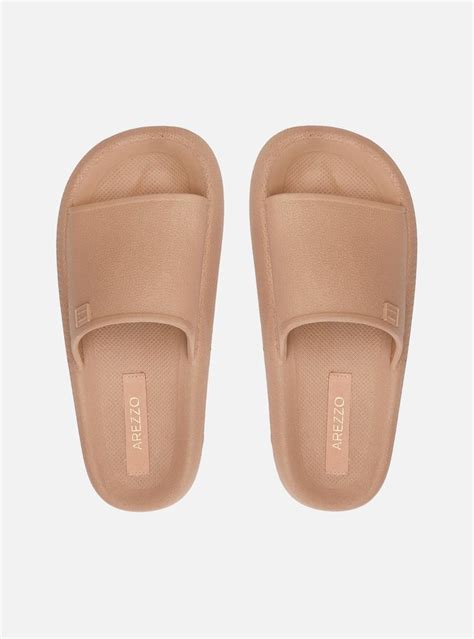 Sand Lia Slide Marrom Flatform Brizza Arezzo