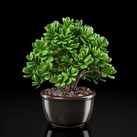 Planta De Jade Crassula Ovata Foto De Estudio Aislada Sobre Fondo Claro