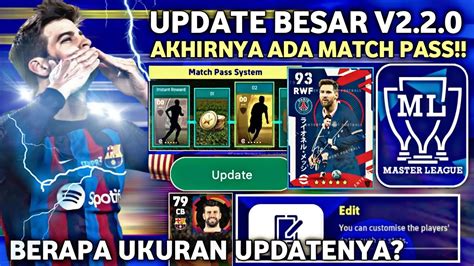 Pembaruan Kamis 10 November Update Match Pass Master League Fitur