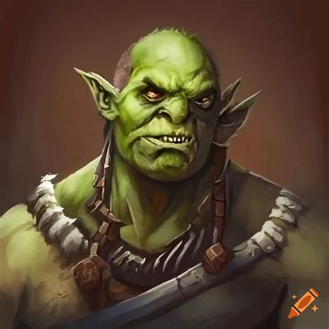 Orc Fantasy Character Artwork Painterly Style Dnd Concept Art On Craiyon