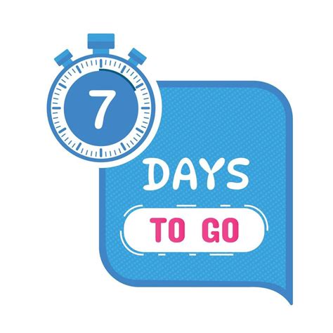 7 days to go countdown timer design clock icon 23622308 Vector Art at ...