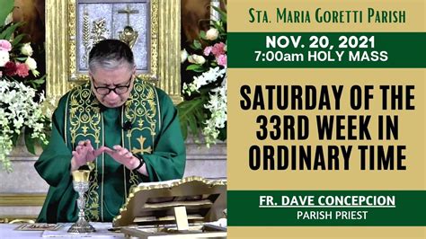 Nov Rosary And Am Holy Mass On Saturday Of The Rd