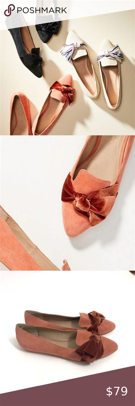 Anthropologie Alexandra Bow Tied Flats Pink Sz 10 Anthropologie Shoes