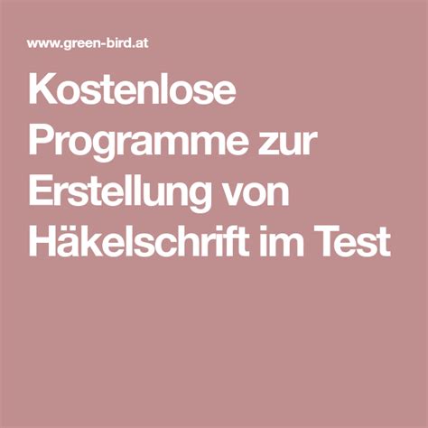 Green Bird Diy Mode Deko Und Interieur Kostenlose Programme Zur